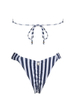 Striped Bandeau Bikini Hot Summer Backless Two-Piece Swimsuit For Women