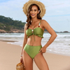 2025 New Beaded Tie Three-Piece Bikini Set Hot-Selling Bikini Swimwear