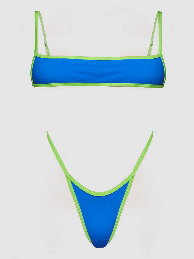 New Western Style Bikini – Sexy Bandeau High Cut Twist Front Swimsuit