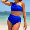 2025 One-Shoulder Two-Piece Swimsuit - Sexy Quick-Dry European Bikini