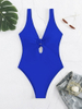 Sexy Tie-Up One-Piece Bikini - Solid Color Women's Swimsuit
