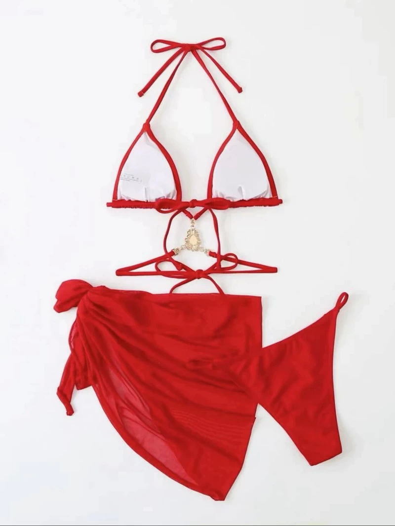 Sexy Three-Piece Mesh Gem Bikini Set - Hot Seller Women's Swimwear