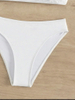 Sexy Solid Color Floral Bandeau Bikini - Women's Beach Swimwear Hot Seller