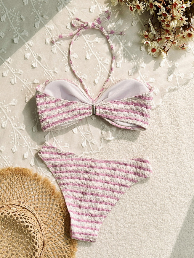 Sexy Striped Two-Piece Bikini - Beach Vacation Women's Swimwear_05