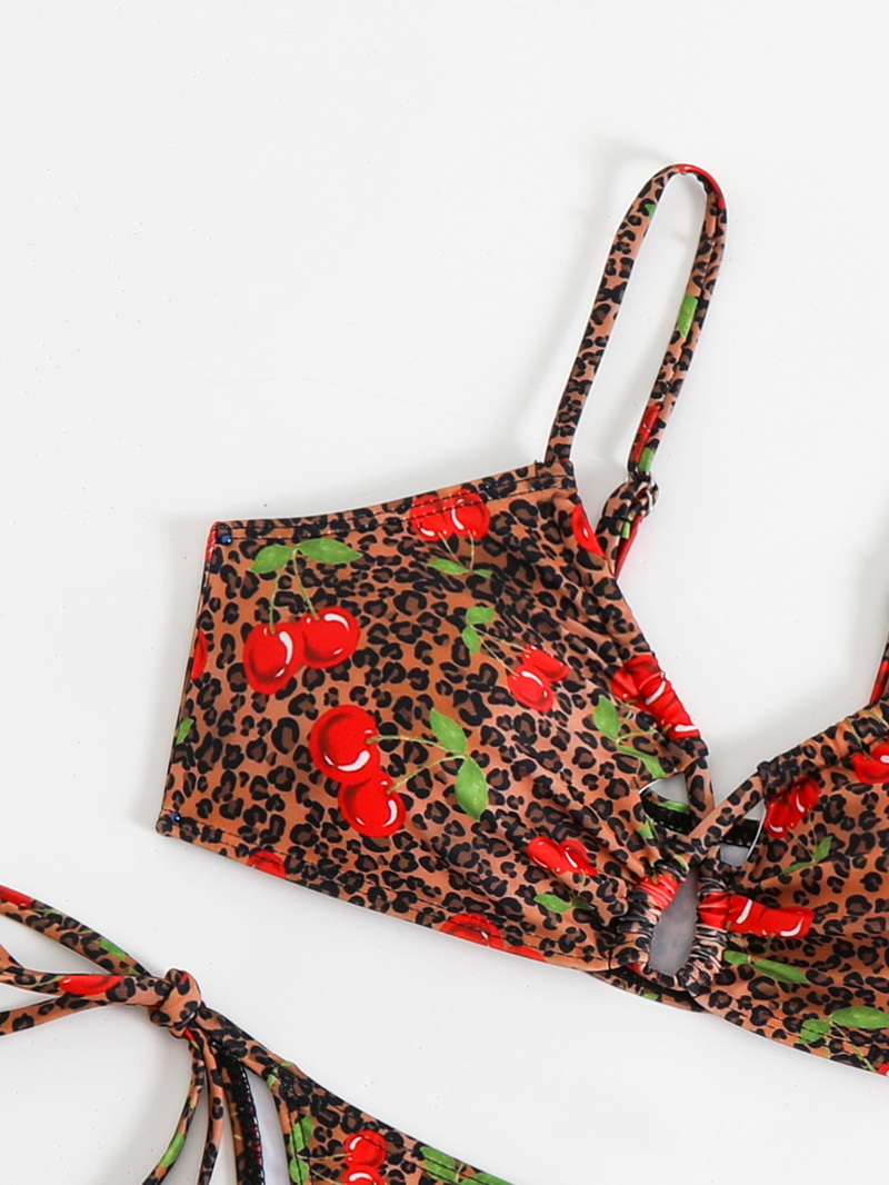 2025 Ins-Style Printed Bikini - European Sexy Lace-Up Swimsuit In Stock_01