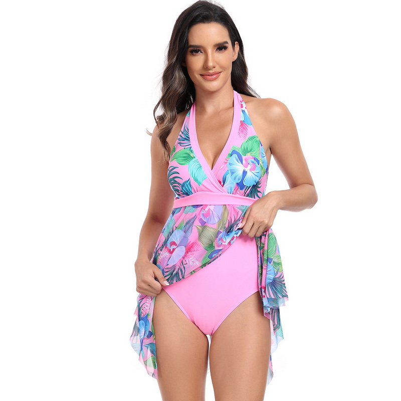 New Quick-Dry One-Piece Swimsuit for Women - Plus Size Modest Slimming Spa Bikini European Style_18