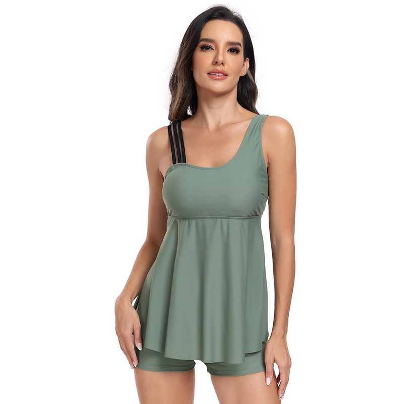 2025 New European Swimsuit for Women - Tankini Skirt Set with Boyshorts In Stock_32