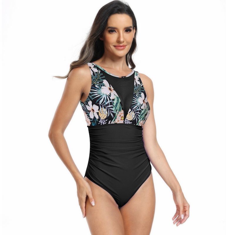 2025 New One-Piece Swimsuit for Women - European Lace Bikini Swimwear_07