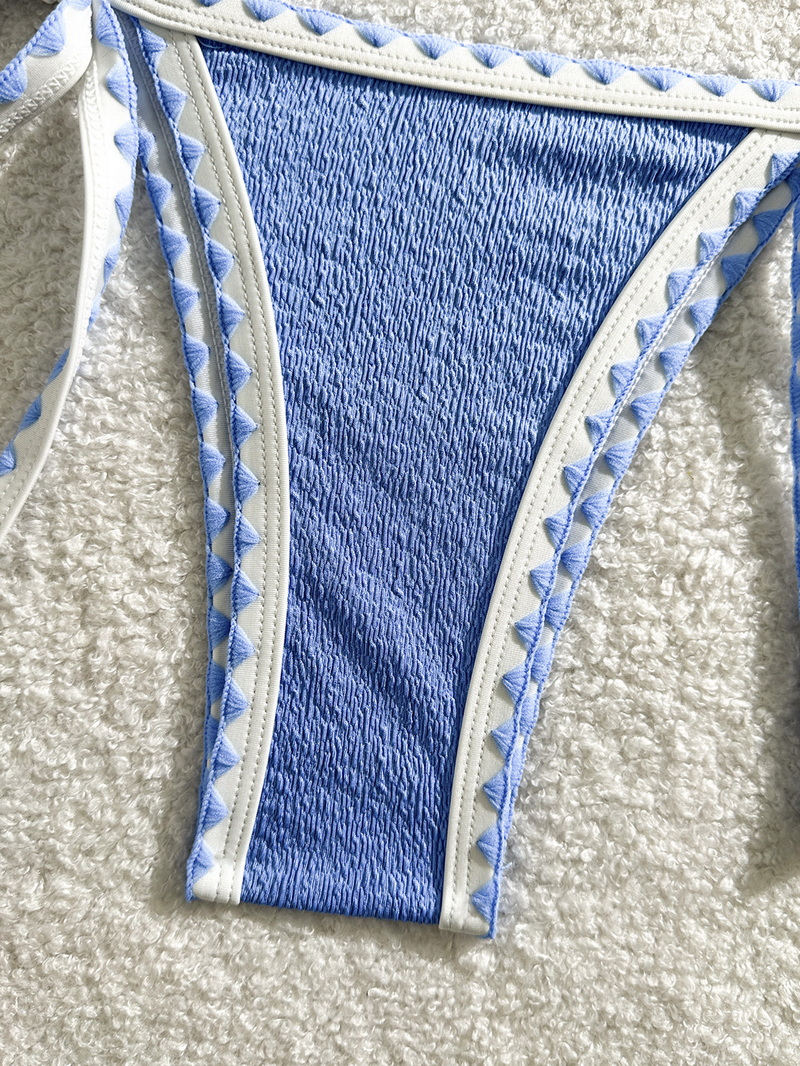 Solid Color Ins Style Bikini Swimwear For Women Sexy Beachwear_12