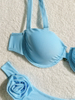 2025 Floral Underwire Push-Up Bikini For Women Ins Style European Beachwear