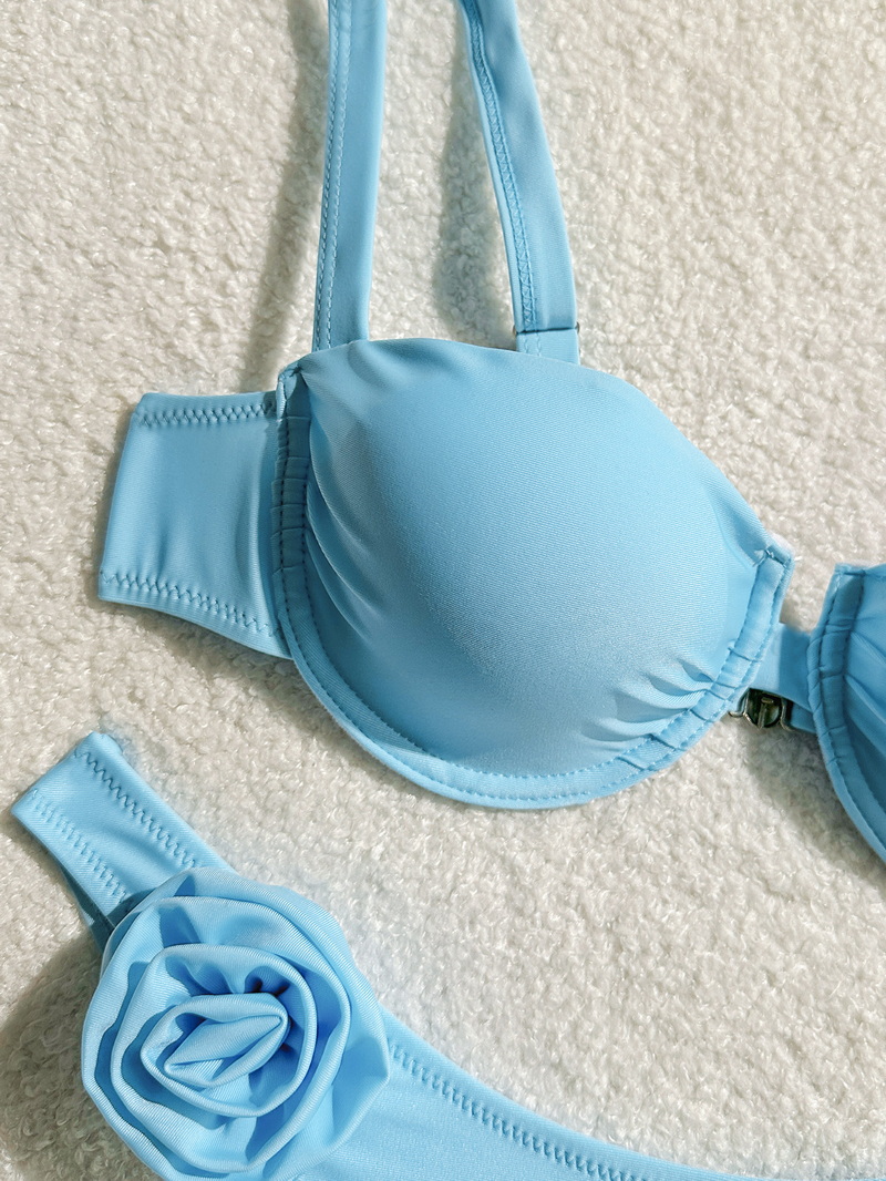 2025 Floral Underwire Push-Up Bikini For Women Ins Style European Beachwear