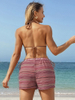 2025 Colorblock Halter Three-Piece Bikini Set For Women With Boyshorts
