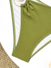 2025 New European Sexy Backless Halter Triangle Bikini In Solid Color Two-Piece Design