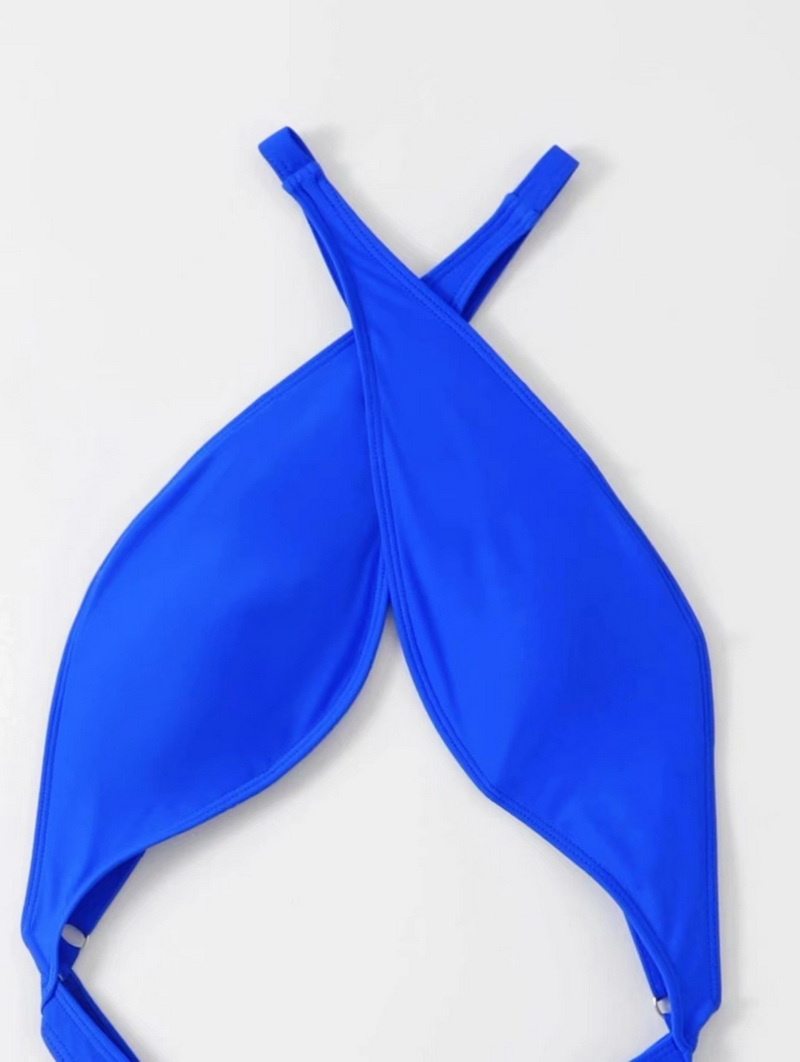 Sexy Solid Color Tie One-Piece Bikini - Women's Swimwear_06