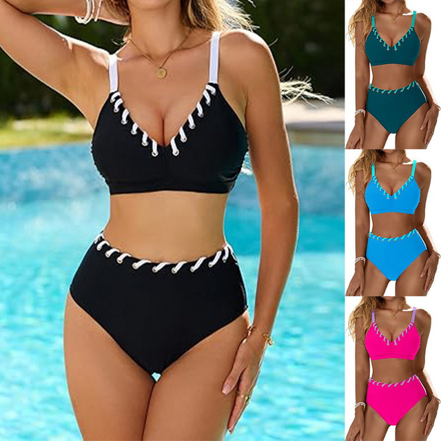 2025 European Two-Piece Bikini Set Women's Swimsuit For Hot Spring