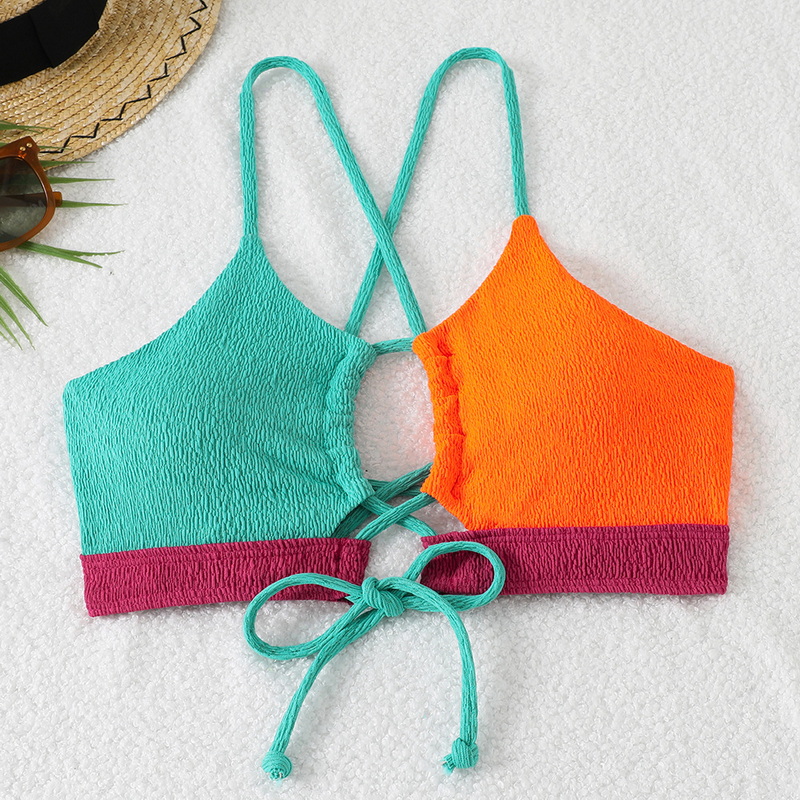 2025 Color Block Bikini Sexy Crisscross Two-Piece Swimsuit_24