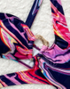 European Cut-Out One-Shoulder Monokini With Metal Ring Design