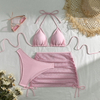 Sexy Solid Color Three-Piece Bikini Set - Pure Desire Hot Seller
