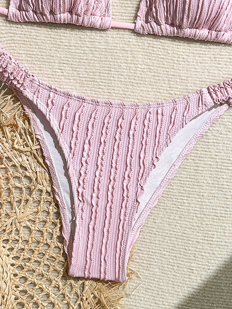 Solid Color Sexy Bikini - INS Style Women's Beach Swimwear_02