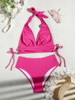 Sexy Halter Tie Bikini - Solid Color Sanya Vacation Hot Seller