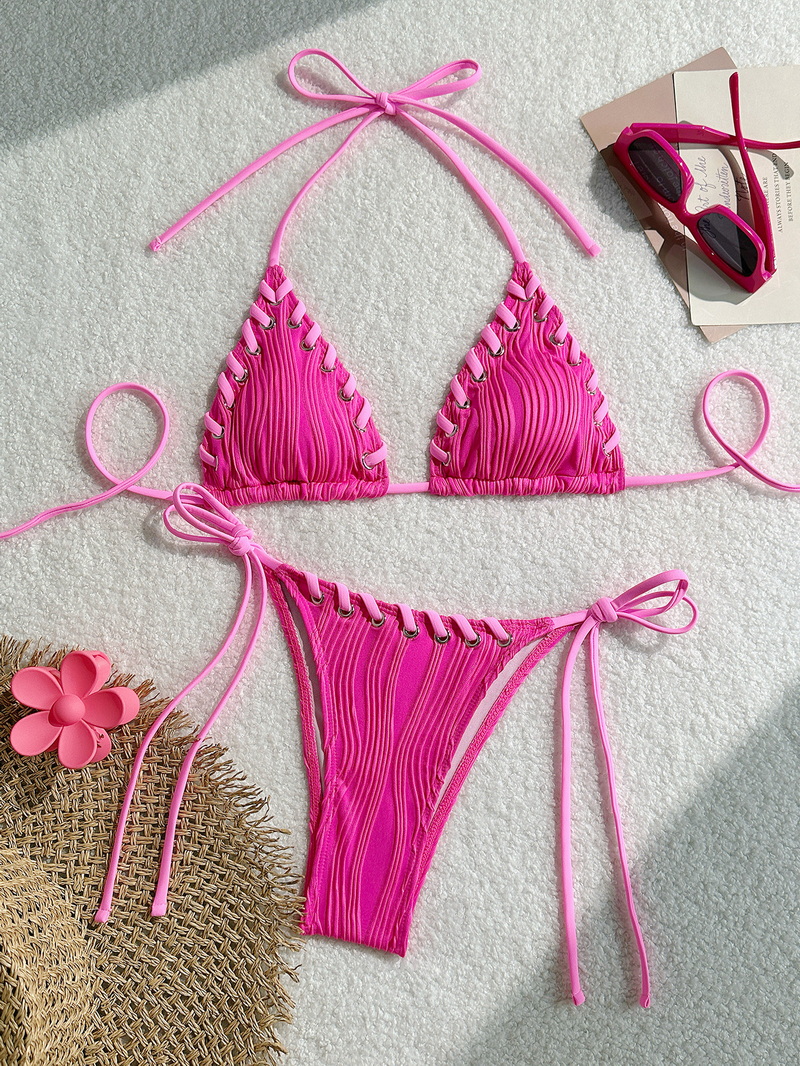 Summer Sexy Solid Color Bikini - INS Style Women's Vacation Swimwear