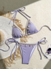 2025 New Shell Triangle Bikini Set - Halter Tie-Up Sexy Swimsuit for Women