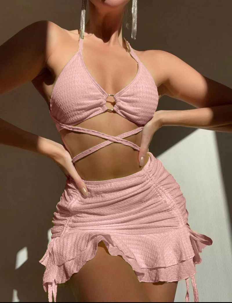 New Sexy 3-Piece Bikini Beach Set for Women - Stylish Swimwear