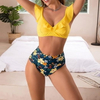 2025 New Women's Swimsuit – Western Style Ruffled Bikini with Push-Up Support