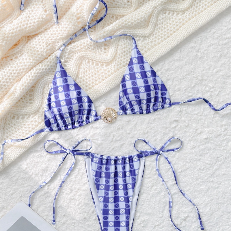 New Western Style Bikini – Sexy Ribbed Bandeau High Cut Twist Front Swimwear