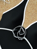 2025 New Fashion Bikini – Minimalist Sexy Tie Back 3D Floral Swimwear