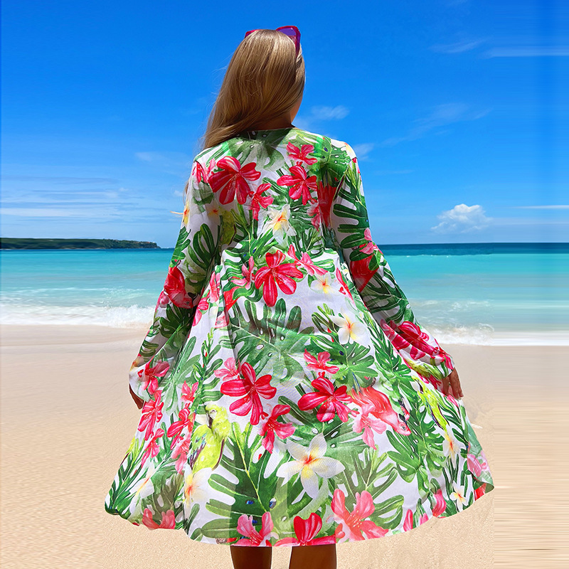 2025 New European and American Three-Piece Swimsuit Set Sexy Beach Cover-Up Bikini