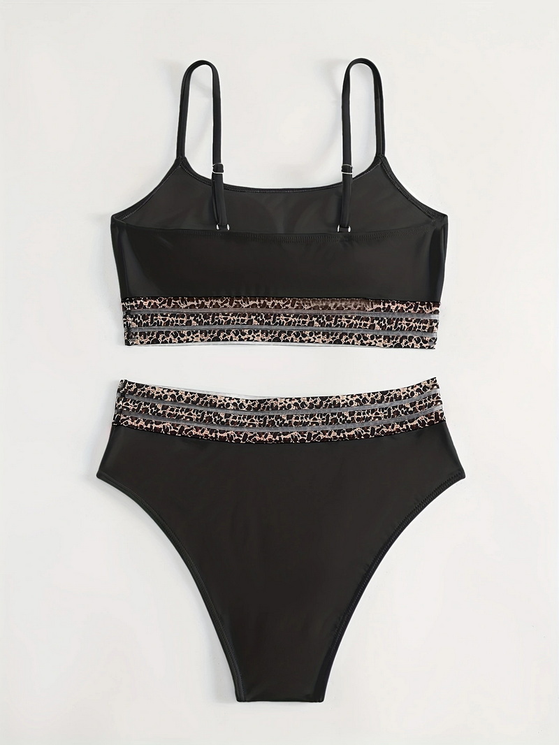 2025 New Western Style Two-Piece Bikini – High Waist Strappy Back Swimwear