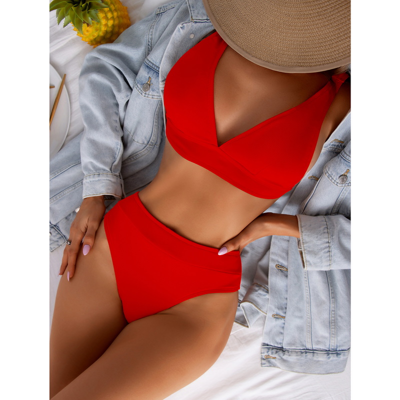 2025 New High-Waisted Bikini Set Hot Sale Sexy Two-Piece Swimsuit for Women_09