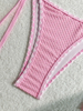 2025 Sexy Solid Color Bikini - Shell Edge Tie-Up Women's Swimwear