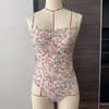 New Floral One-Piece Swimsuit for Women – Slim Fit, Sexy Bikini with Removable Shoulder Straps