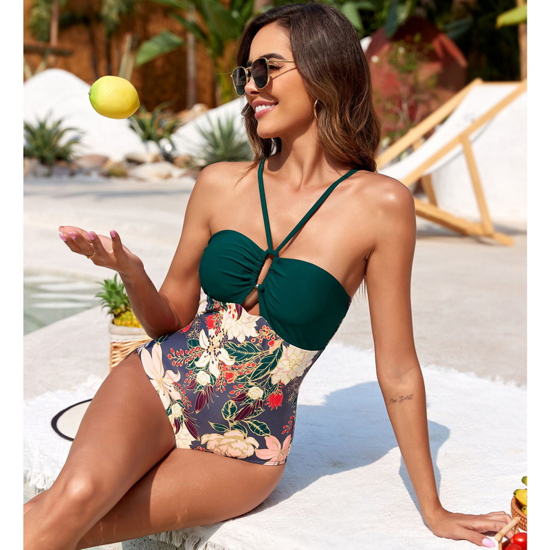 2025 New Halter One-Piece Sheer Cover-Up Two-Piece Swimsuit_13