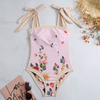2025 New Moroccan Print One-Piece Sheer Skirt Two-Piece Swimsuit