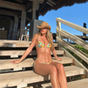 Sexy Backless Printed Tie-Up Bikini Two-Piece Export For Women