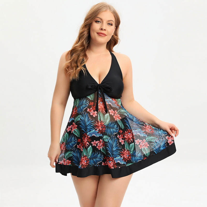 New European Big Size Women's Bikini Swimwear with Boyshorts_09