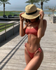 New European And American Women's Two-Piece Swimsuit Sexy Solid Color Bikini