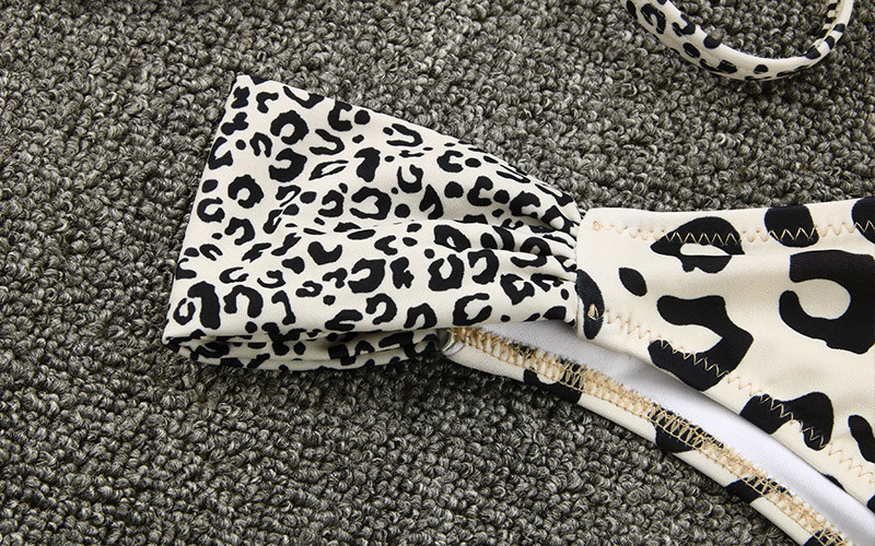 Leopard Print And Polka Dot Bikini Tie Two-Piece Swimsuit Sexy European Style S-XXXL_21