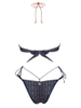 Sexy Printed Underwire Bikini With Halter Strap Two-Piece Swimsuit For Women