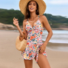 2025 New Twisted Cross Skirted One-Piece Swimsuit Hot-Selling One-Piece Design