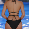 New Solid Color Bikini – Sexy Front Cross Halter Neck Swimsuit