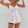 New Western Style Bikini – Sexy Ribbed Bandeau High Cut Twist Front Swimsuit