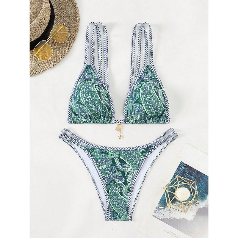 2025 New Bikini &ndash; Sexy Backless Printed Strappy Two-Piece Swimsuit_12