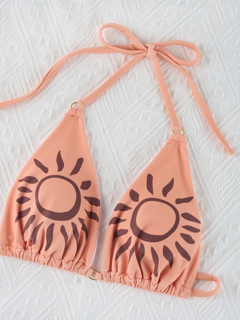 New Western Style Bikini &ndash; Printed Triangle Cup Halter Neck Two-Piece Swimsuit_22