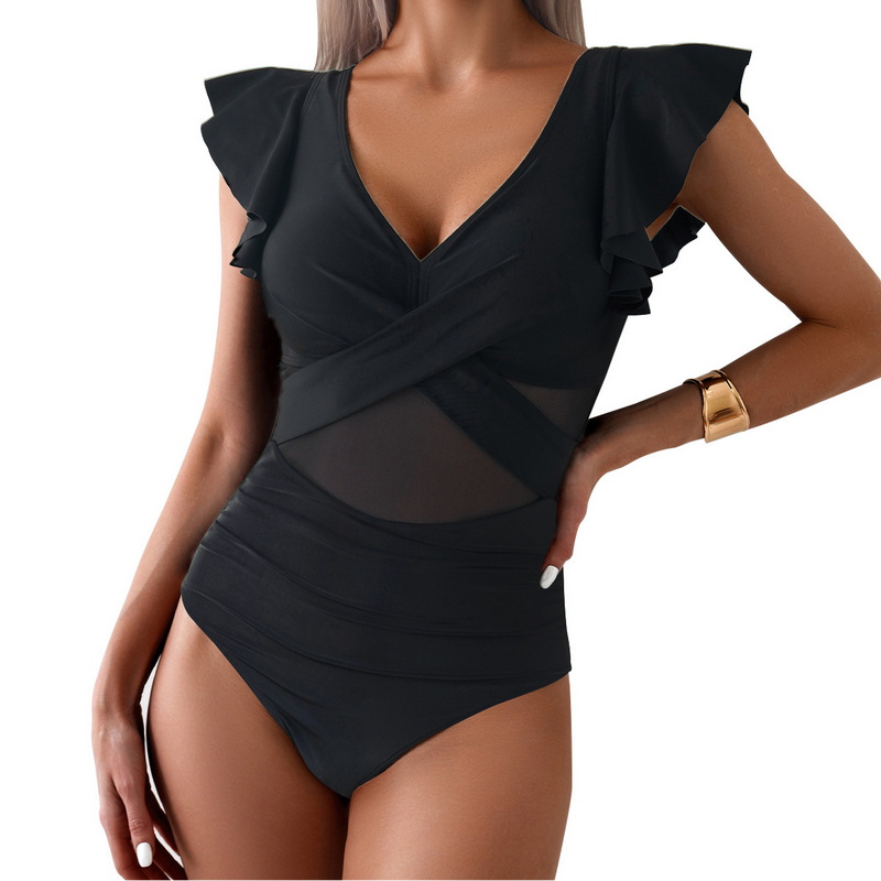 2025 One-Piece Swimsuit for Women - European Quick-Dry Sports Bikini Swimwear_04