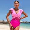 2025 One-Piece Swimsuit for Women - European Quick-Dry Sports Bikini Swimwear