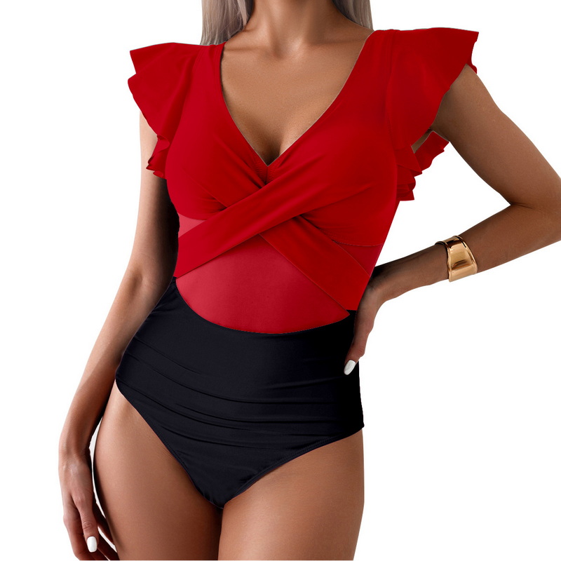 2025 One-Piece Swimsuit for Women - European Quick-Dry Sports Bikini Swimwear_32